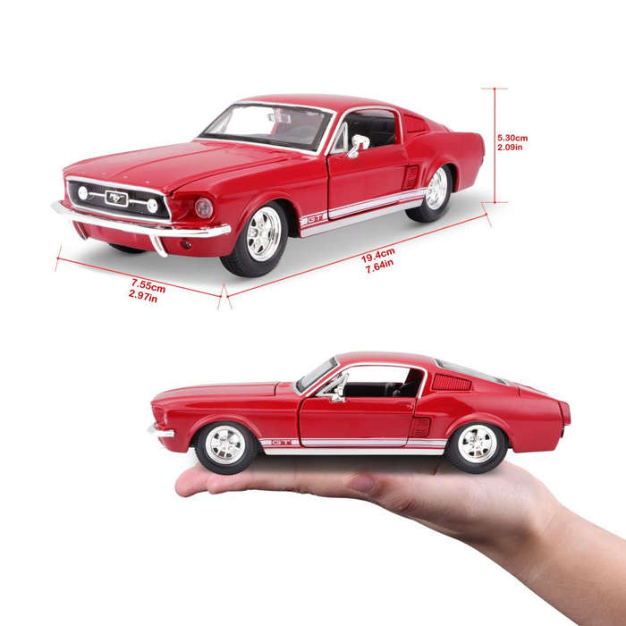 Ford Mustang GT 1967 (scale 1 : 24) (Red)