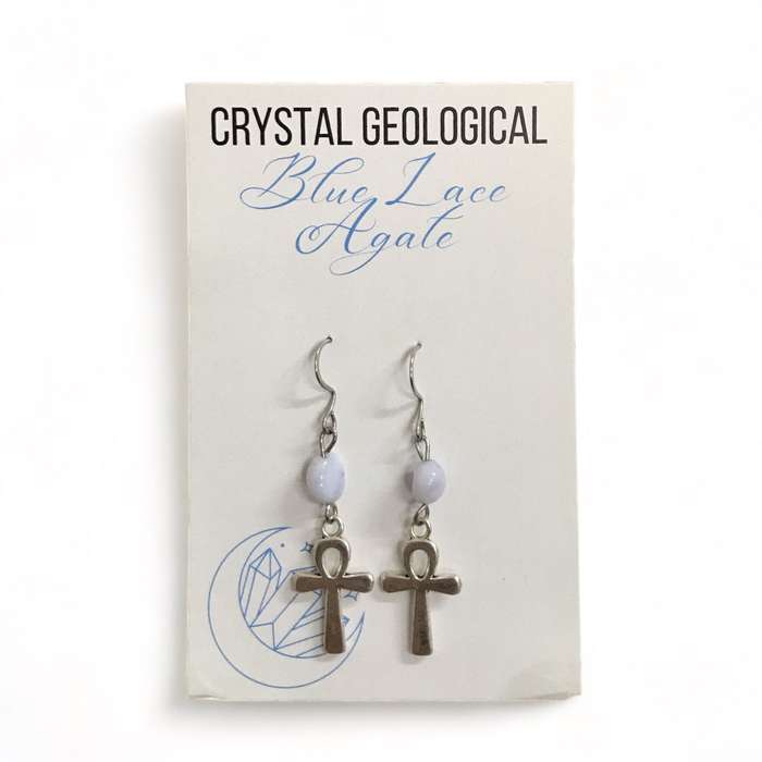 Assorted Blue Lace Agate Earring Pair