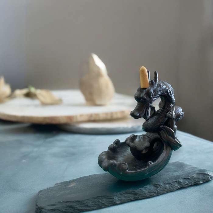 Dragon Backflow Incense Burner - 19cm