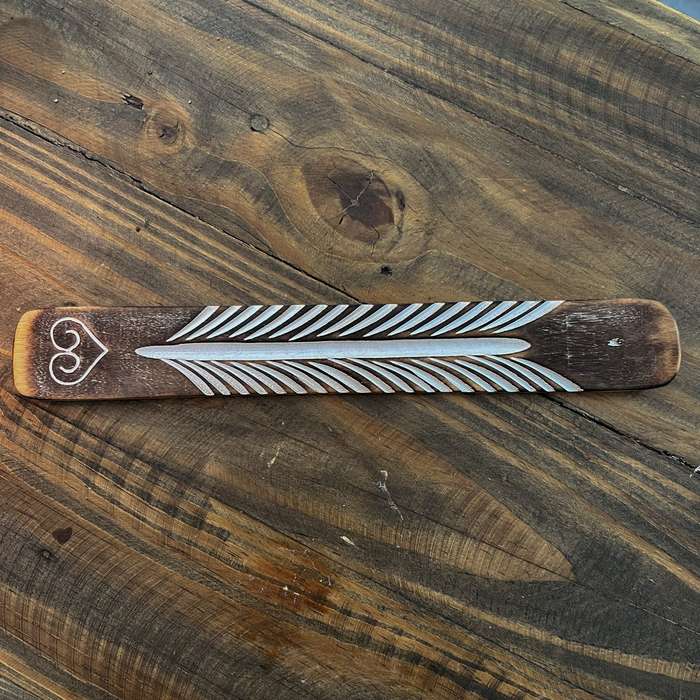 Assorted Wooden Patterned Incense Holders - 25cm