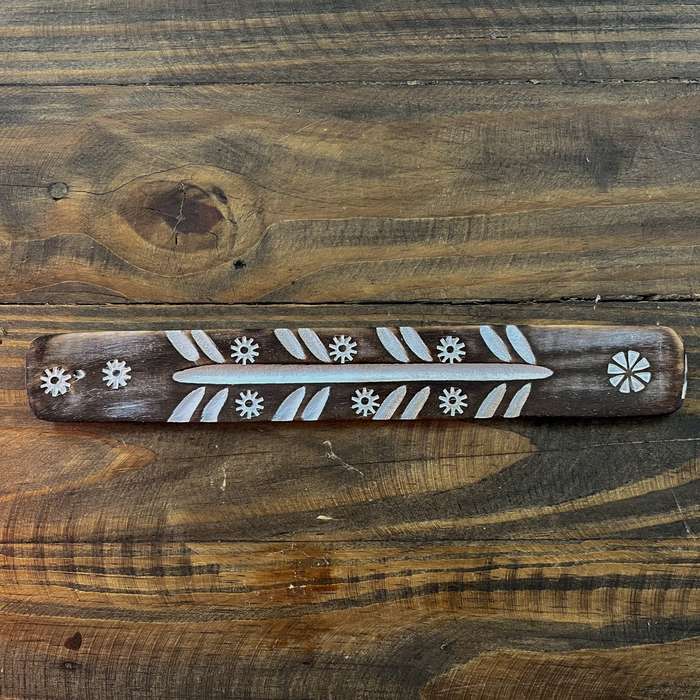 Assorted Wooden Patterned Incense Holders - 25cm