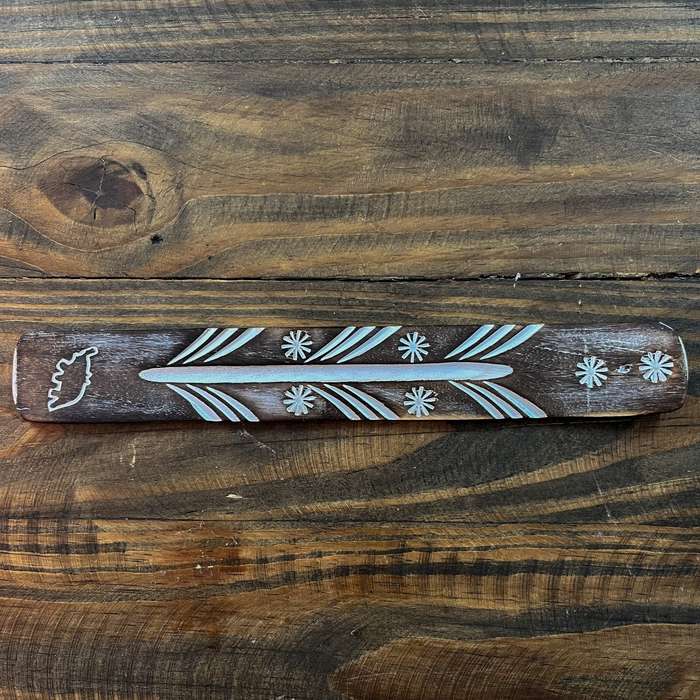 Assorted Wooden Patterned Incense Holders - 25cm