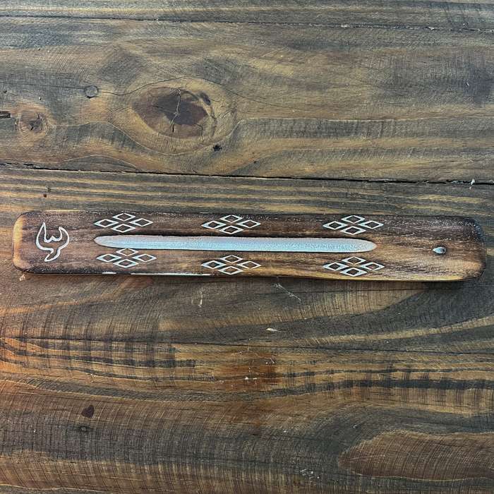 Assorted Wooden Patterned Incense Holders - 25cm