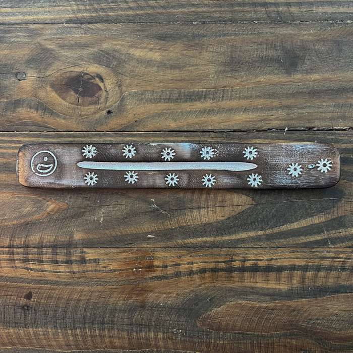 Assorted Wooden Patterned Incense Holders - 25cm