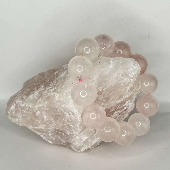 Rose Quartz Round Bead Bracelets