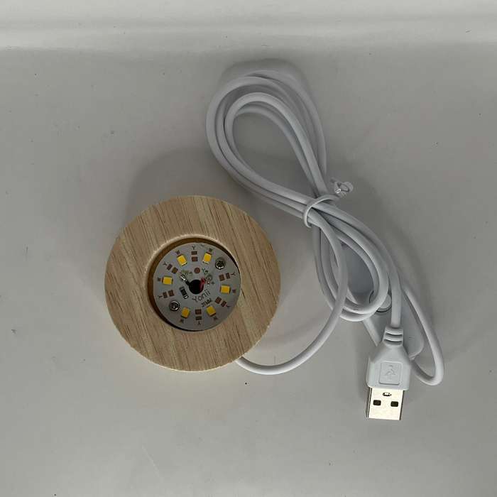 Assorted Light USB LED Light Bases - 6cm