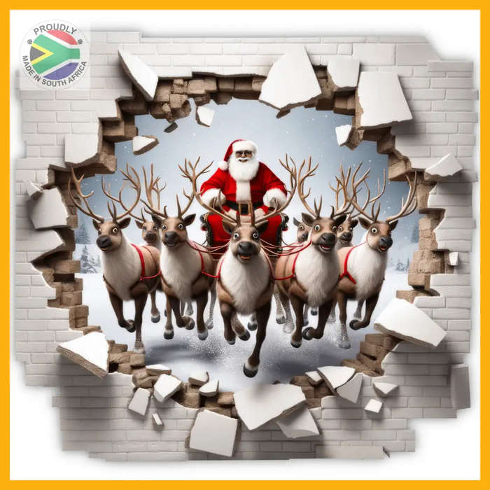 TrendSpire Santa's Reindeer Christmas Stickers - Set of 2