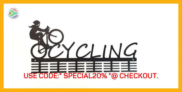 Lady Cycling 48 tier medal hanger