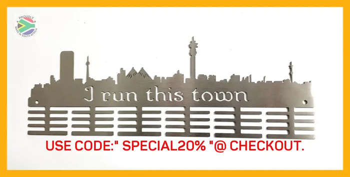 JHB I Run This Town medal hanger 48 tier