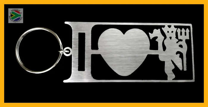 I Love Man Utd Key Ring