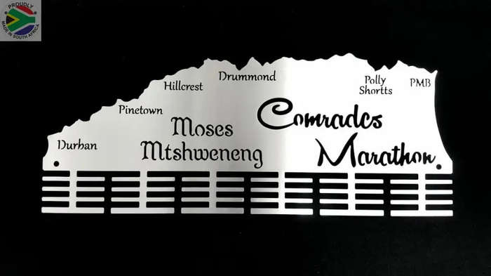 Comrades Marathon Up Run Personalised 48 Tier Medal Hanger (Made-To-Order)