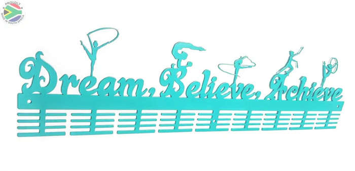 Dream Believe Achieve Rhythmic Gymnastics 72 Tier Medal Hanger