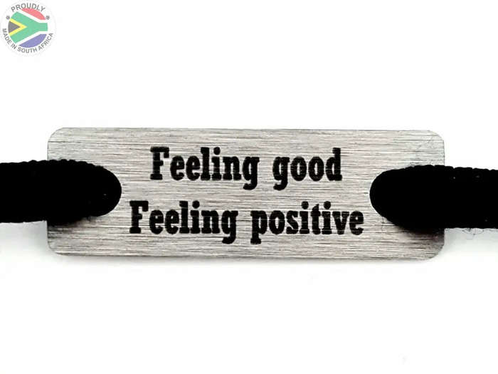 Feeling good feeling positive Individual Shoelace Tag