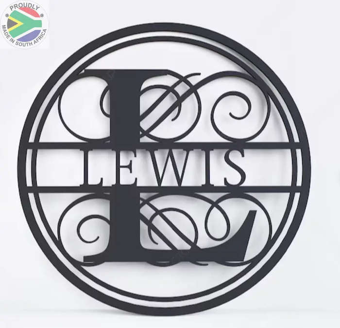 Personalised split Alphabet Wall & Porch Monograms