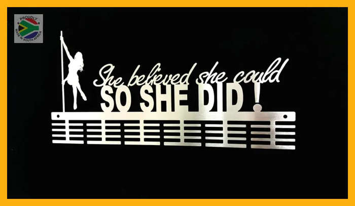 She believed she could Pole Dancing 48 tier medal hanger