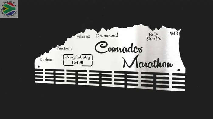 Comrades Marathon Up Run Personalised 48 Tier Medal Hanger (Made-To-Order)