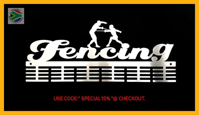 Fencing 48 tier medal hanger