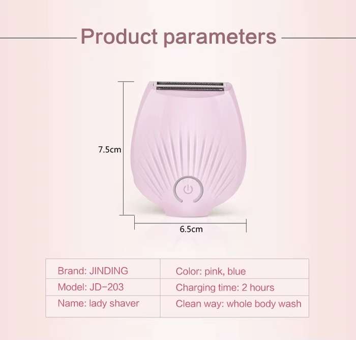 Portable 3 In 1 Hair Remover Epilator - Pink