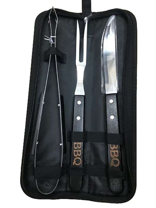 3 Piece Stainless Steel Braai Utensil Set