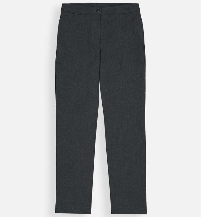 Easy Care Girls Regular Fit Grey School Trousers - Size 40