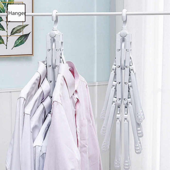 Retractable Magic Clothes Rack Hanger Set