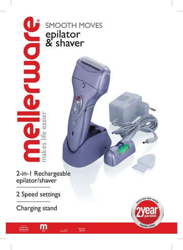 Mellerware Smooth Moves 2-in-1 Rechargeable Epilator & Shaver