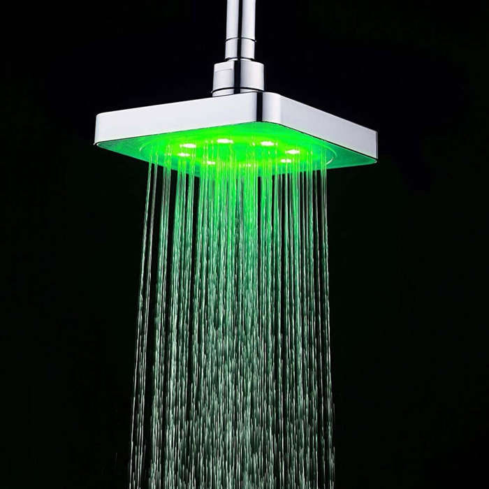 VERY COOL - 7 in 1 COLOUR CHANGING LED Rainfall Shower Head
