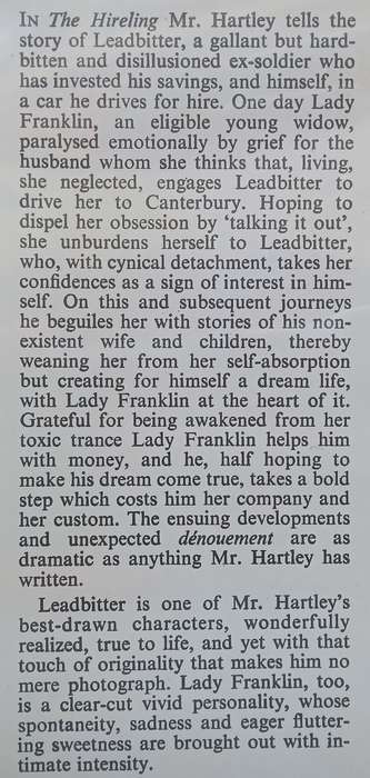 The Hireling | L. P. Hartley