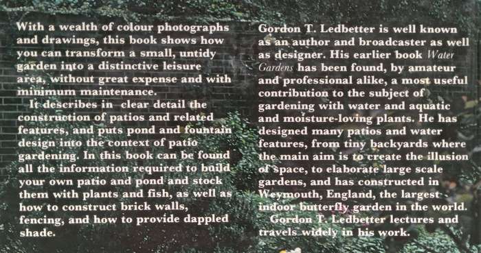 The Book of Patios and Ponds | Gordon T. Ledbetter