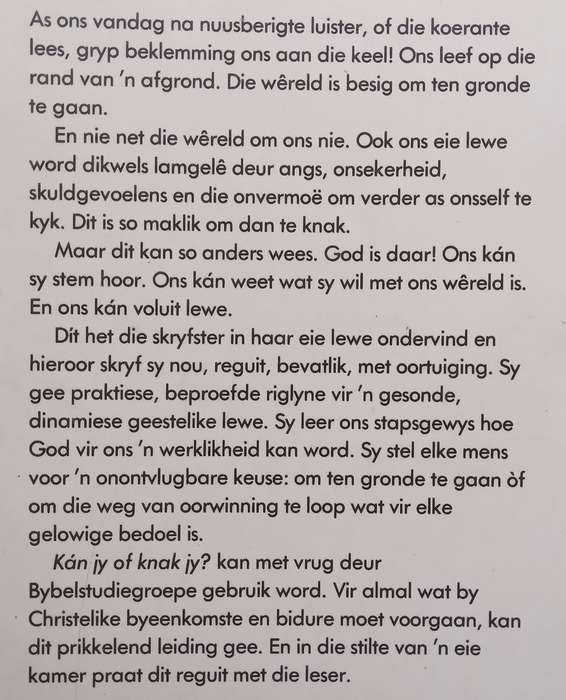 Kan Jy of Knak Jy? Hoe God se Trou die Verskil Kan Maak (Afrikaans) | Lois Walfrid Johnson