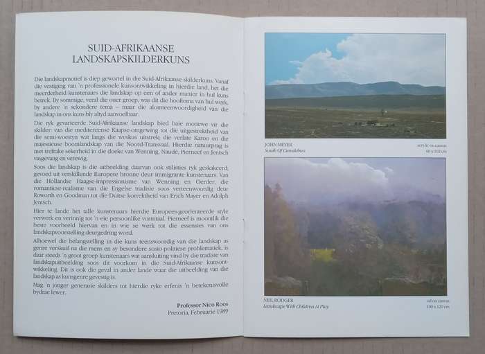 The South African Landscape (Invitation to the Exhibition)