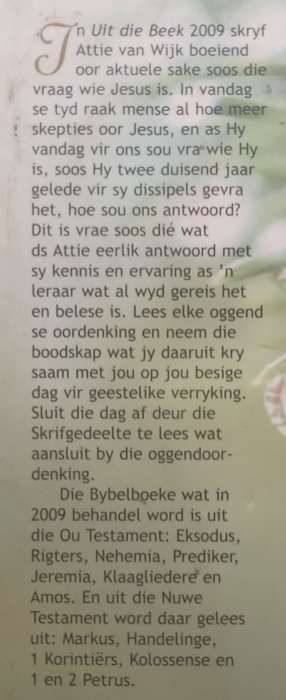 Uit die Beek 2009 (Afrikaans) | Attie van Wijk