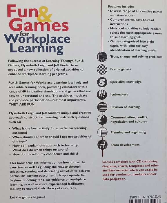 Fun & Games for Workplace Learning (With CD-ROM) | Elyssebeth Leigh & Jeff Kinder