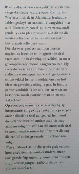 Wat is Musiek (Afrikaans) | Charles Oxtoby