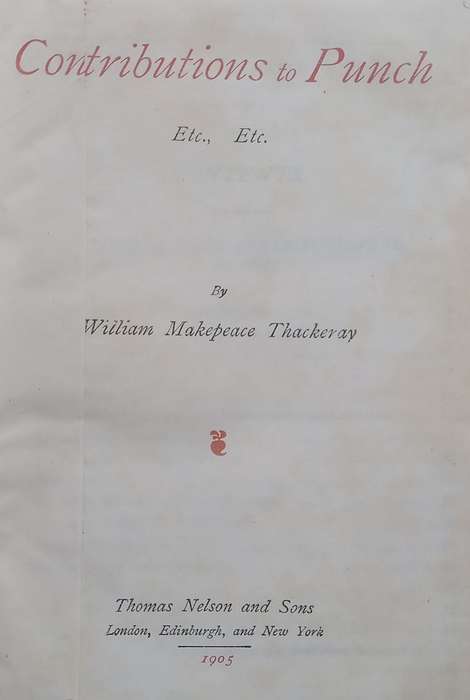 Contributions to Punch (Published 1905) | William Makepeace Thackeray