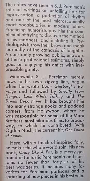Crazy Like a Fox | S. J. Perelman