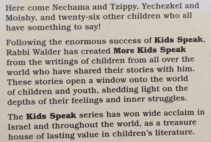 Kids Speak 2: Children Talk About Themselves | Chaim Walder