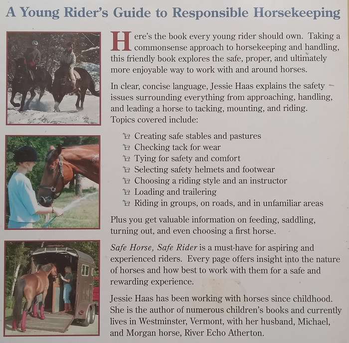 Safe Horse, Safe Rider: A Young Riders Guide to Responsible Horsekeeping | Jessie Haas