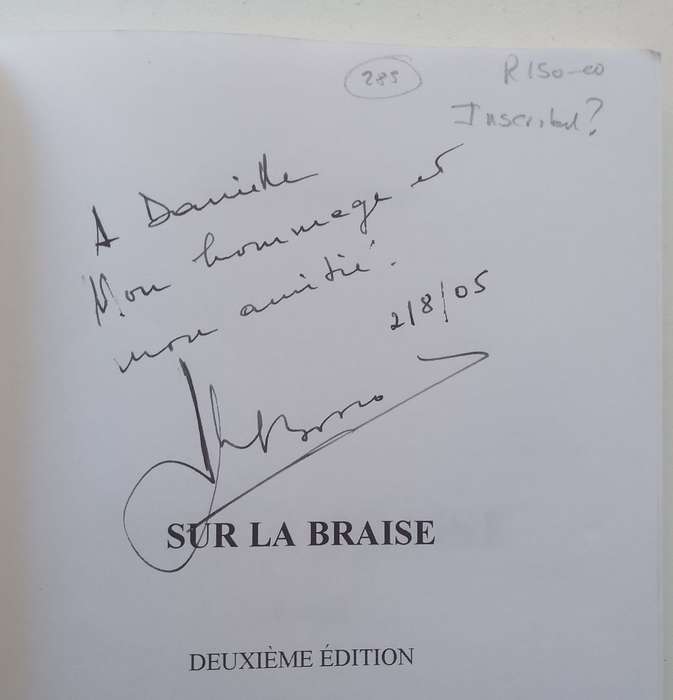 Sur La Braise (Possibly Inscribed by Author, French) | Henri Djombo