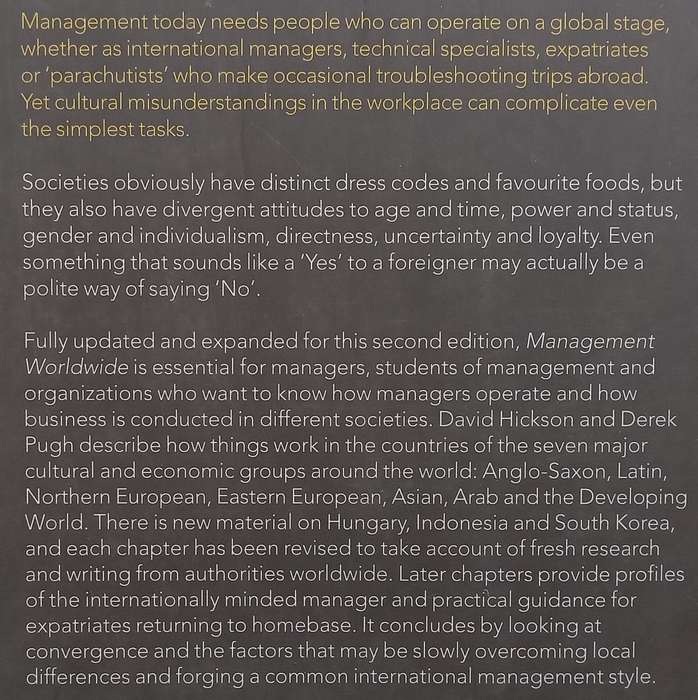 Management Worldwide: Distinctive Styles Amid Globalization | David J. Hickson & Derek S. Pugh