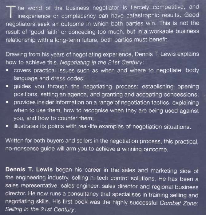 Negotiating in the 21st Century (Inscribed by Author) | Dennis T. Lewis