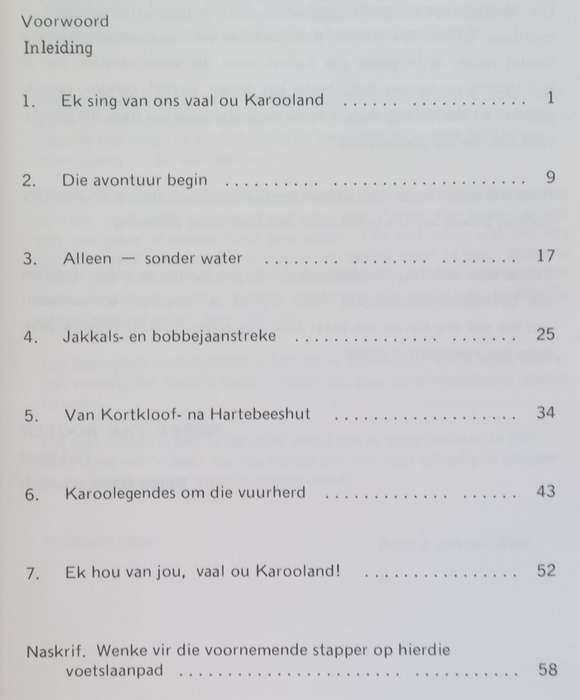 Voetslaanavonture: In die Karoo (Afrikaans) | Bennie van der Walt