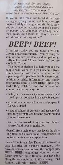 Beep! Beep! Competing in the Age of the Road Runner | Chip R. Bell & Oren Harari