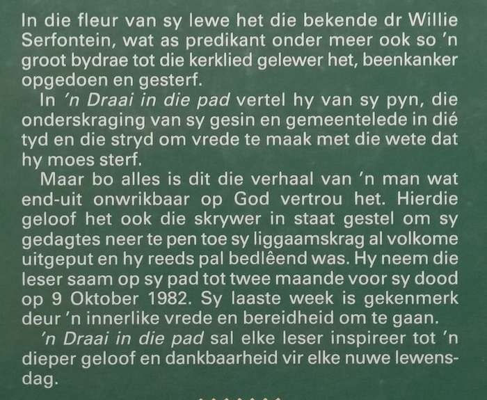 n Draai in die Pad (Afrikaans) | Willie Serfontien