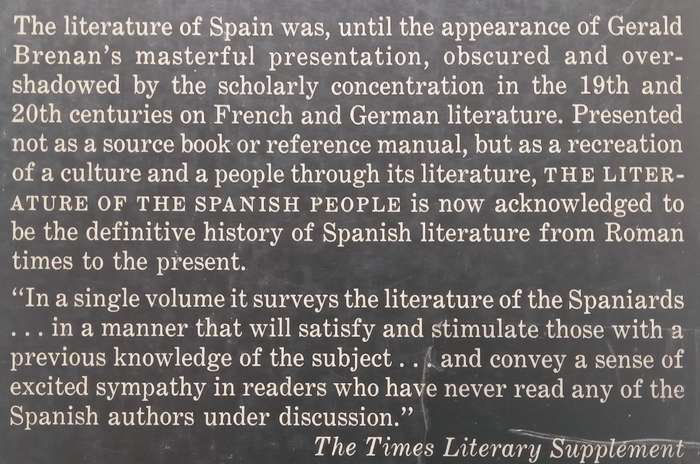 The Literature of the Spanish People (Copy of Stephen Gray) | Gerald Brenan