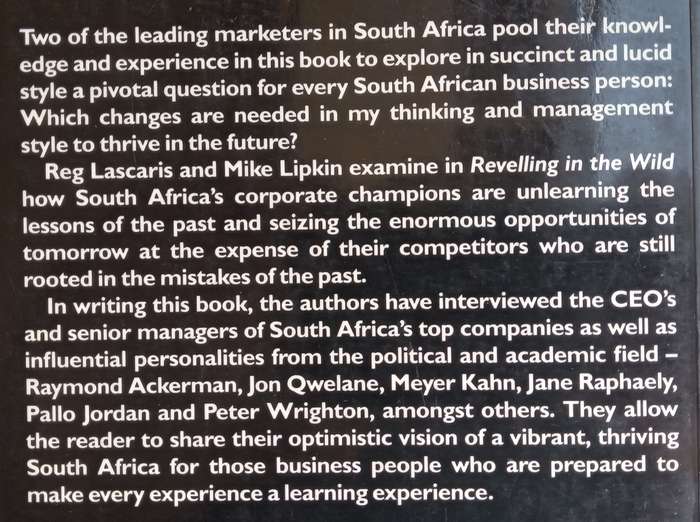 Reveling in the Wild: Business Lessons out of Africa (Inscribed by Co-Author) | Reg Lascaris & Mi...