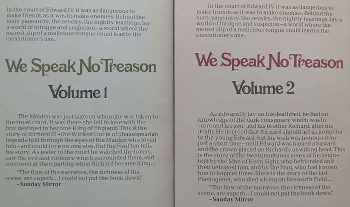 We Speak No Treason (2 Vols.) | Rosemary Hawley Jarman