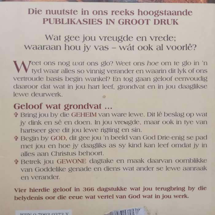 Geloof Wat Grondvat (Afrikaans, Large Print Edition) | Rian Prins