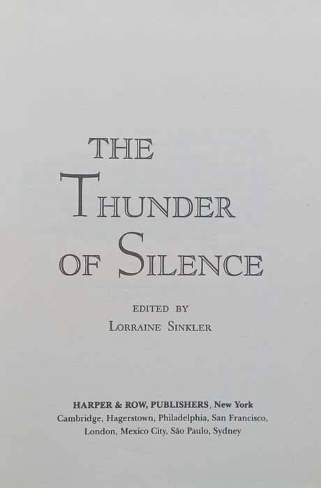 The Thunder of Silence | Lorraine Sinkler (Ed.)