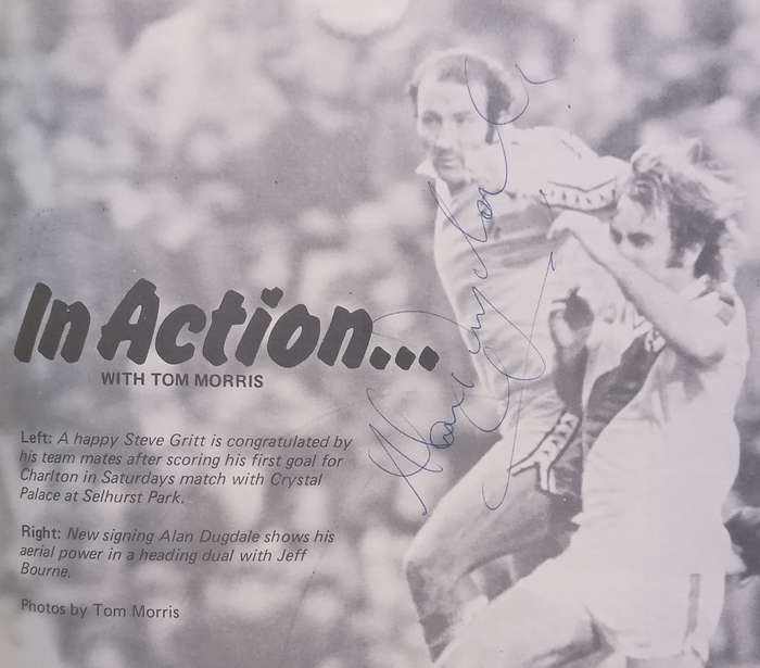 Charlton Football Club v Mansfield Town, 1977, Match Brochure (Signed by Andy Nelson, Alan Dugdal...